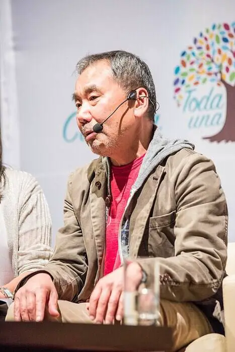 Haruki Murakami at an event in 2018